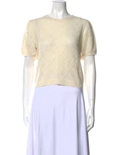 Pre-owned Doen Alpaca Crew Neck Sweater In Neutral