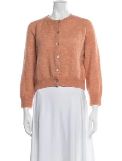 Pre-owned Doen Alpaca Crew Neck Sweater In Orange