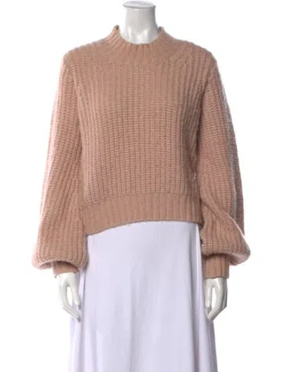 Pre-owned Doen Alpaca Crew Neck Sweater In Pink