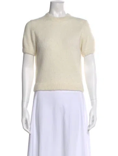 Pre-owned Doen Alpaca Crew Neck Sweater In Yellow