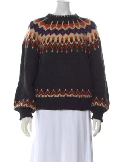 Pre-owned Doen Alpaca Patterned Sweater In Multi