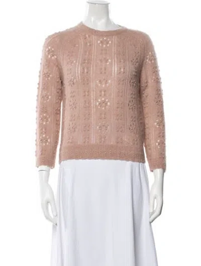 Pre-owned Doen Alpaca Patterned Sweater In Pink