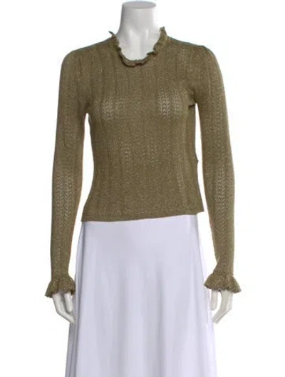 Pre-owned Doen Alpaca Printed Blouse In Silver
