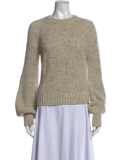 Pre-owned Doen Alpaca Tweed Pattern Sweater In Brown