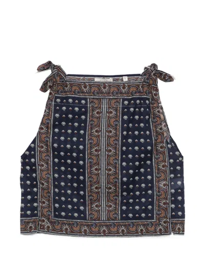 Doen Amalia Paisley-print Top In Blue