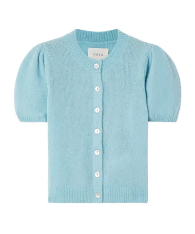 Doen Anisa Knitted Cardigan In Blue