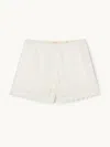 Doen Arda Broderie Anglaise Organic Cotton Shorts In White