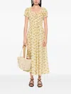 Doen Organic Cotton Ashlynn Maxi Dress In Yellow