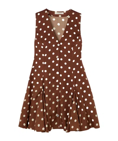 Doen Aubrey Mini Dress In Brown