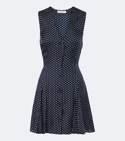 Doen Dôen Aubrey Polka Dot Silk-blend Minidress In Animal Print