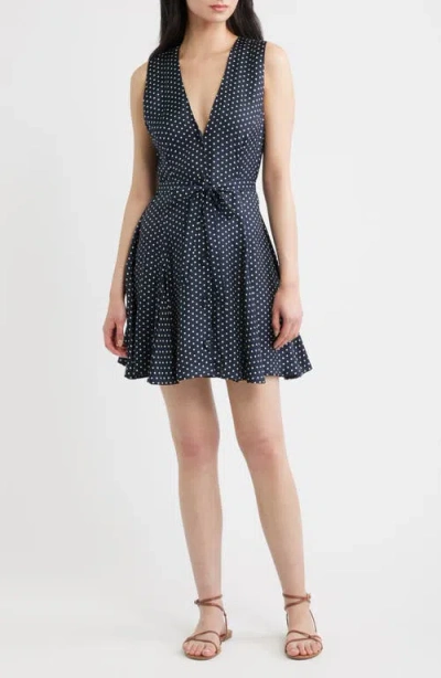 Doen Dôen Aubrey Silk Blend Minidress In Blue