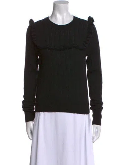 Pre-owned Doen Baby Alpaca Crew Neck Sweater In Black