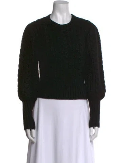 Pre-owned Doen Baby Alpaca Crew Neck Sweater In Black