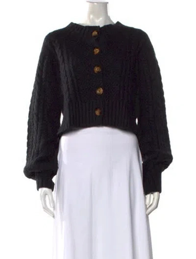 Pre-owned Doen Baby Alpaca Crew Neck Sweater In Black