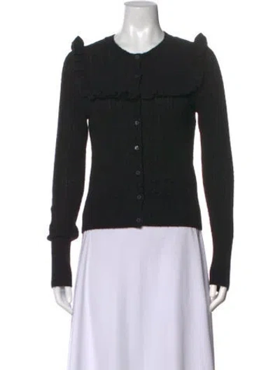 Pre-owned Doen Baby Alpaca Crew Neck Sweater In Black