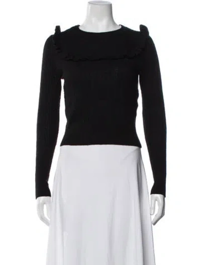 Pre-owned Doen Baby Alpaca Crew Neck Sweater In Black