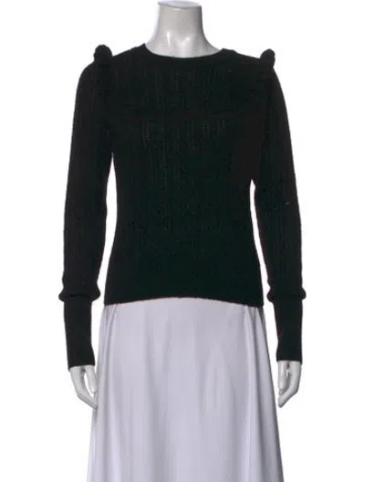 Pre-owned Doen Baby Alpaca Crew Neck Sweater In Black