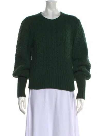 Pre-owned Doen Baby Alpaca Crew Neck Sweater In Green