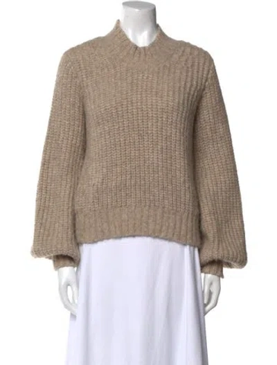 Pre-owned Doen Baby Alpaca Crew Neck Sweater In Neutral