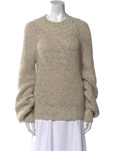 Pre-owned Doen Baby Alpaca Crew Neck Sweater In Neutral