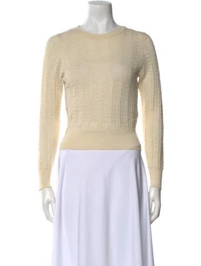 Pre-owned Doen Baby Alpaca Crew Neck Sweater In Neutral