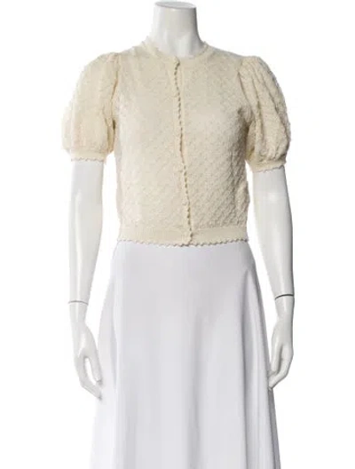 Pre-owned Doen Baby Alpaca Crew Neck Sweater In Neutral