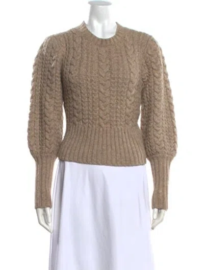 Pre-owned Doen Baby Alpaca Crew Neck Sweater In Neutrals