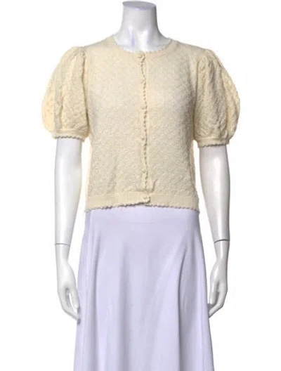 Pre-owned Doen Baby Alpaca Crew Neck Sweater In Neutrals