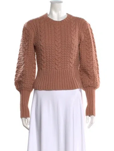 Pre-owned Doen Baby Alpaca Crew Neck Sweater In Pink