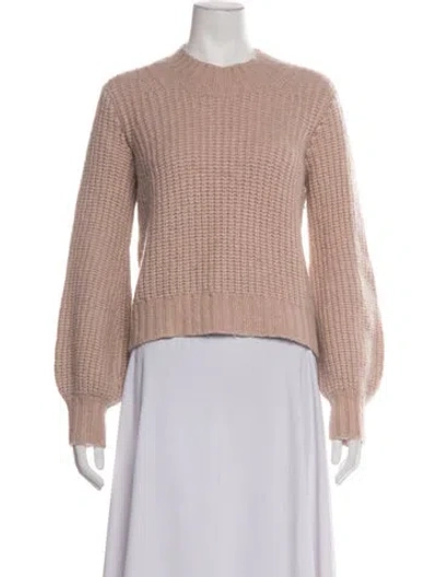 Pre-owned Doen Baby Alpaca Crew Neck Sweater In Pink