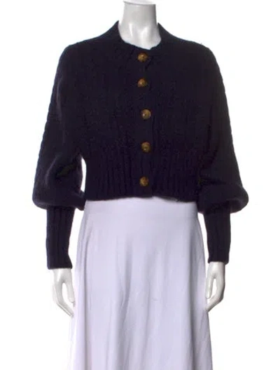 Pre-owned Doen Baby Alpaca Crew Neck Sweater In Purple