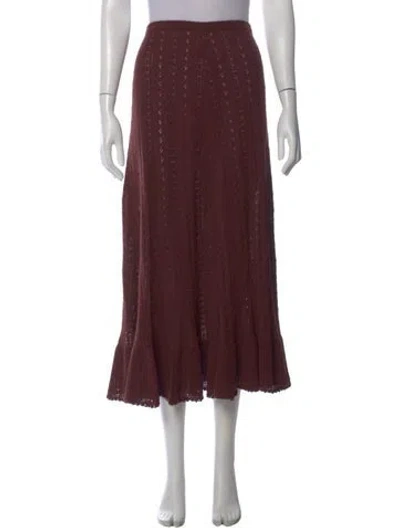Pre-owned Doen Baby Alpaca Long Skirt In Neutral