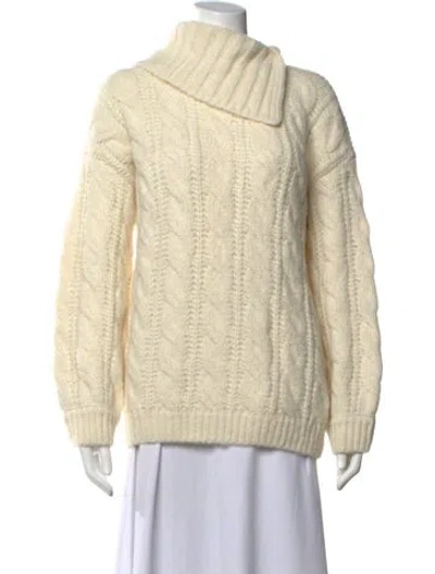 Pre-owned Doen Baby Alpaca Mock Neck Sweater W/ Tags In Neutrals