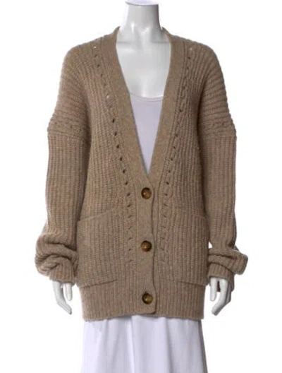 Pre-owned Doen Baby Alpaca Open Front Sweater In Neutrals