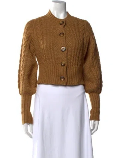 Pre-owned Doen Baby Alpaca Open Front Sweater W/ Tags In Brown