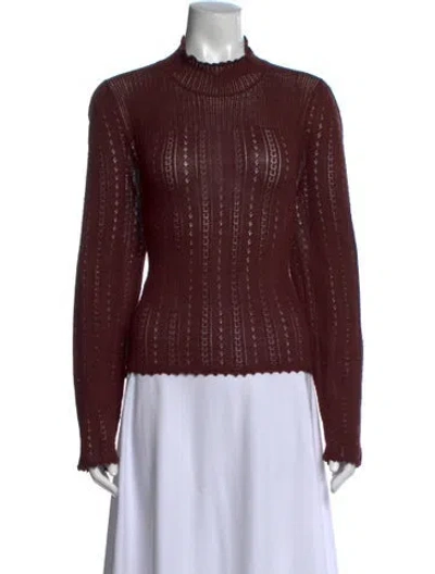 Pre-owned Doen Baby Alpaca Patterned Sweater In Brown