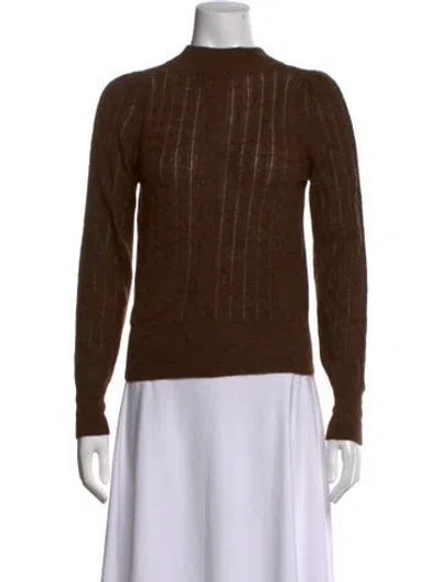 Pre-owned Doen Baby Alpaca Patterned Sweater In Brown