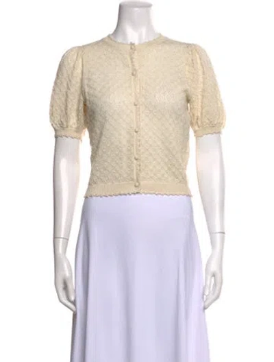 Pre-owned Doen Baby Alpaca Patterned Sweater In Neutrals
