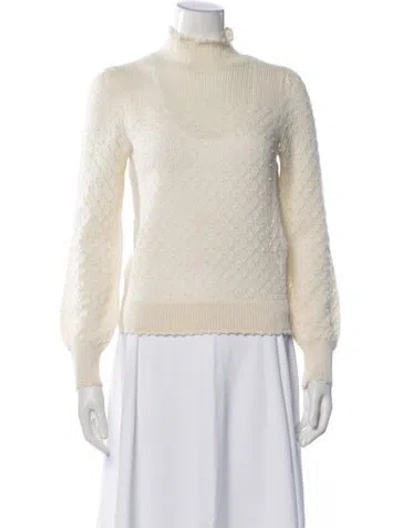 Pre-owned Doen Baby Alpaca Patterned Sweater In Neutrals