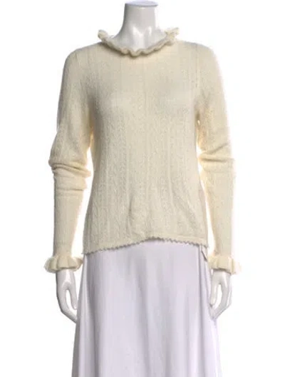 Pre-owned Doen Baby Alpaca Patterned Sweater In Neutrals