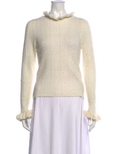 Pre-owned Doen Baby Alpaca Patterned Sweater In Neutrals