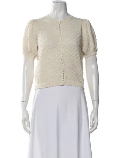 Pre-owned Doen Baby Alpaca Patterned Sweater In Neutrals