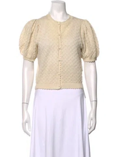 Pre-owned Doen Baby Alpaca Patterned Sweater In Neutrals