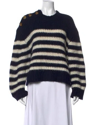Pre-owned Doen Baby Alpaca Striped Sweater In Multi