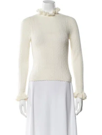 Pre-owned Doen Baby Alpaca Turtleneck Sweater In Neutral