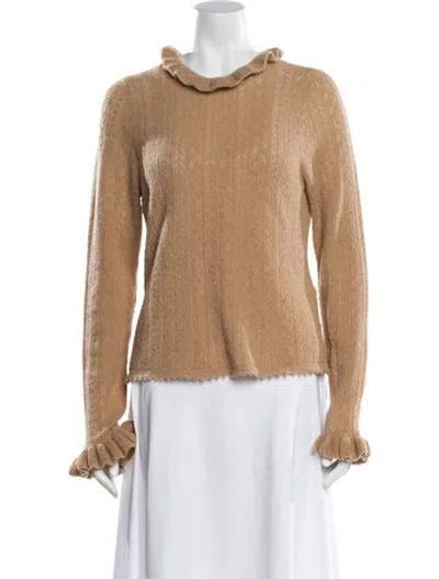 Pre-owned Doen Baby Alpaca Turtleneck Sweater In Neutral