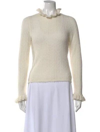Pre-owned Doen Baby Alpaca Turtleneck Sweater In Neutral