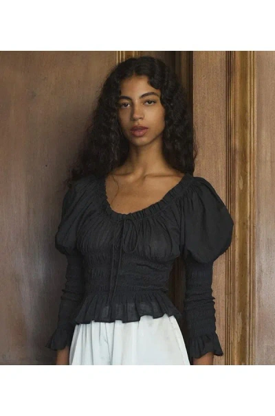 Doen Baptisia Top In Black