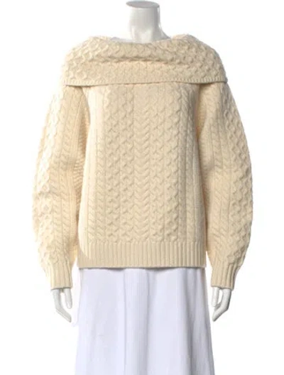 Pre-owned Doen Bateau Neckline Sweater In Neutral
