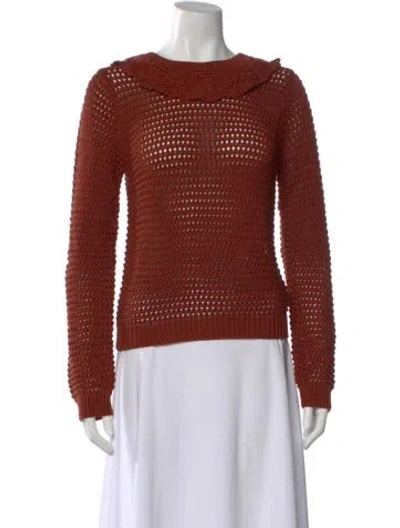Pre-owned Doen Bateau Neckline Sweater In Orange